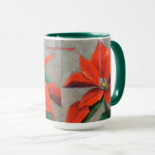 Mok met Kerstmis Poinsettia (Voorkant rechts)