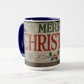mok met kerstschrift (Voorkant links)