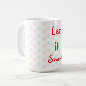 Mok met kerstsneeuwvlokken (Voorkant links)