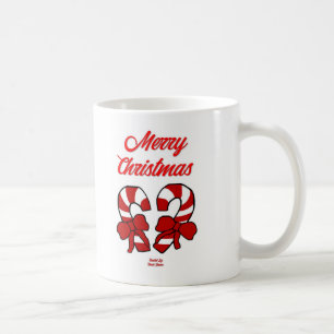 Mok met kerstsnoepkanen