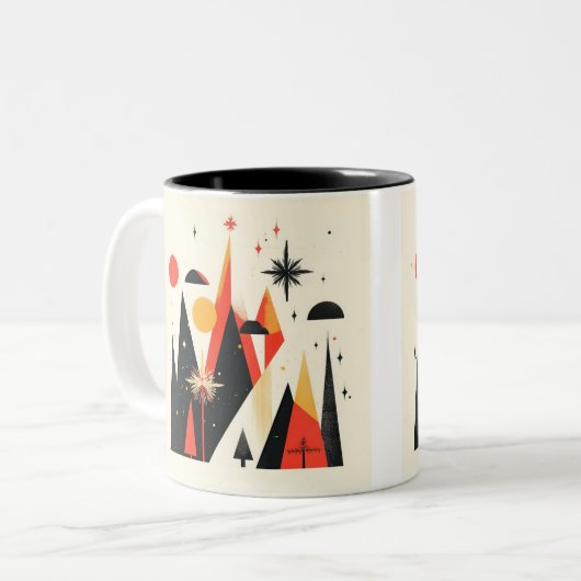 Mok met kerstthema (Voorkant links)