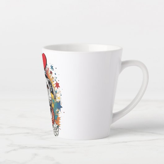 mok met lachende pitbull (Rechts)