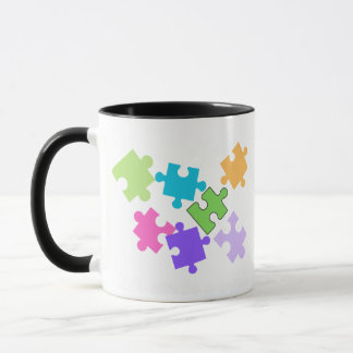 Mok met legpuzzelstukken ontwerp