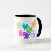 Mok met legpuzzelstukken ontwerp (Voorkant rechts)