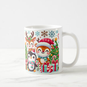 mok met leuke kerstpersonages