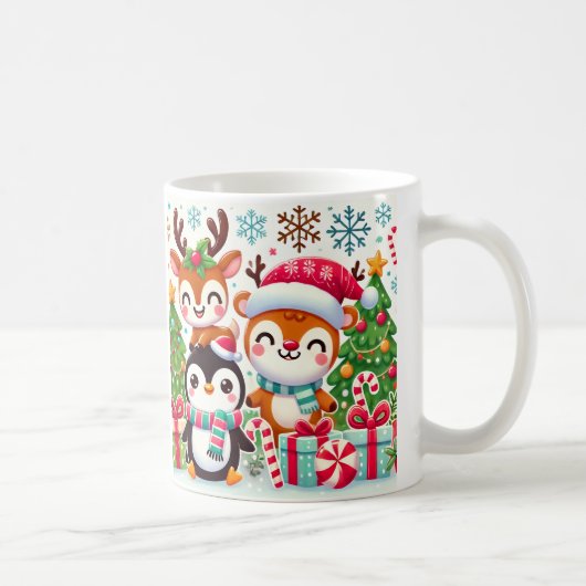 mok met leuke kerstpersonages (Rechts)