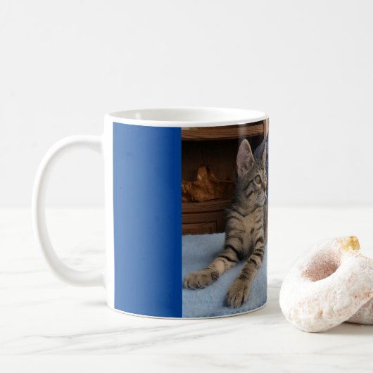 Mok met leuke kitten (Met donut)