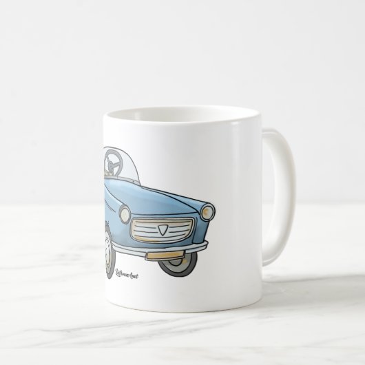 Mok met leuke peugeot 404 in retro look (Voorkant rechts)