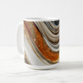 Mok met levendig sinaasappel en grijs tinten ontwe (Voorkant links)