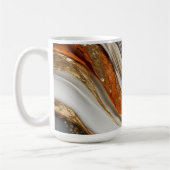 Mok met levendig sinaasappel en grijs tinten ontwe (Links)