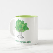 Mok met Lime Green Inside - rechts (Voorkant links)