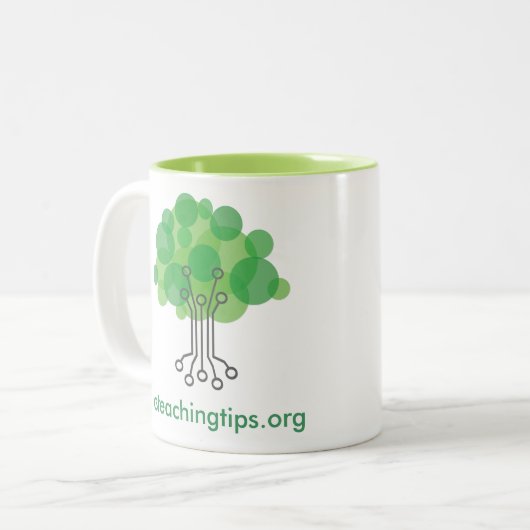 Mok met Lime Green Inside - rechts (Voorkant links)