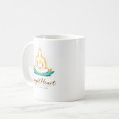 Mok met logo van Male Brightheart Meditation (Voorkant links)