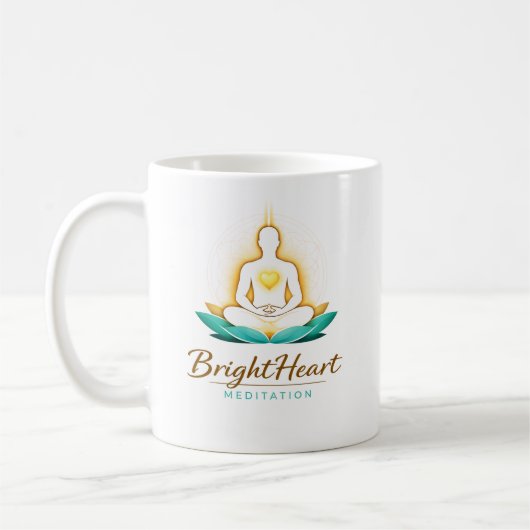 Mok met logo van Male Brightheart Meditation (Links)