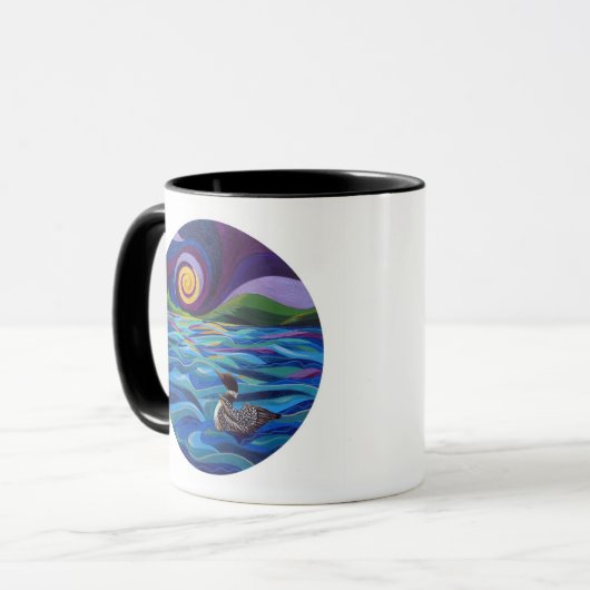 Mok met Loon. (Voorkant links)