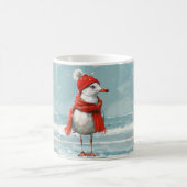 Mok met meeuw met rode sjaal en een pet (Center)