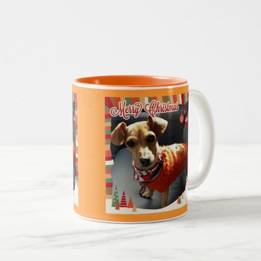 Mok met Merry KerstChiweenie (Voorkant rechts)