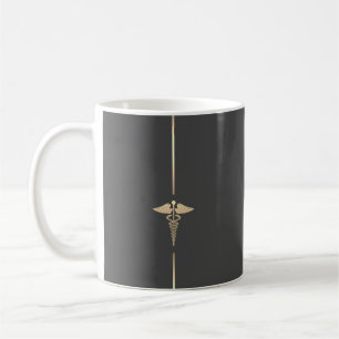 Mok met minimale Gold Caduceus-symbool