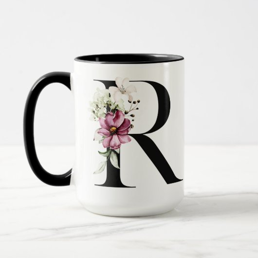 Mok met monogram Letter R (Links)