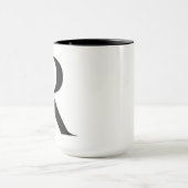 Mok met monogram Letter R (Midden)