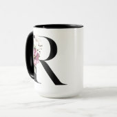Mok met monogram Letter R (Voorkant links)