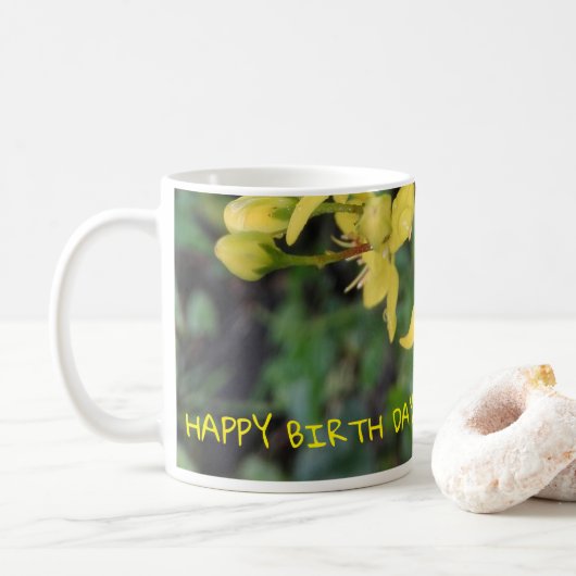 Mok met mooie bloemen (Met donut)