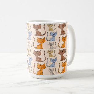 Mok met Moppige Kleurrijke Katten