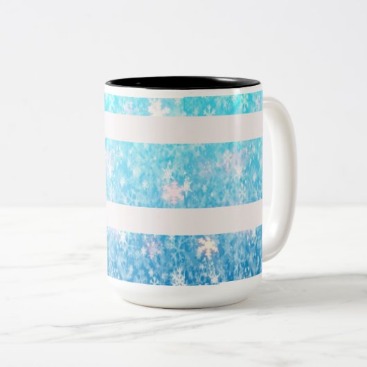 Mok met mousserende sneeuwstripper (Voorkant rechts)