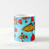 Mok met oranje vissen en rode harten! (Center)