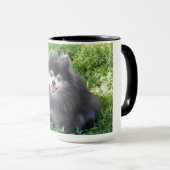 mok met originele foto van een Pomeranian (Voorkant rechts)