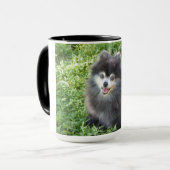 mok met originele foto van een Pomeranian (Voorkant links)