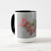 mok met originele foto van veranderende bladeren (Voorkant links)