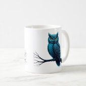 Mok met Owl mandala patroon op veren (Voorkant rechts)