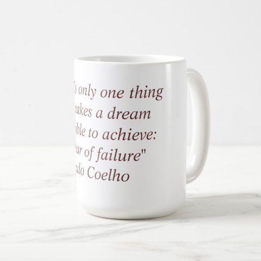 Mok met Paulo Coelho Quote (Voorkant rechts)