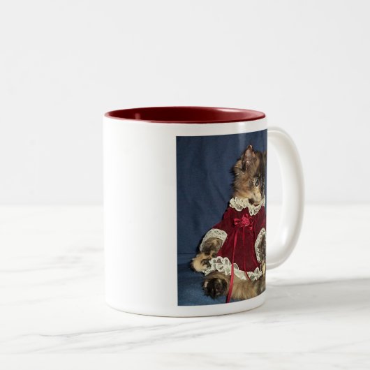 Mok met prettige kerstcadeaus (Voorkant rechts)