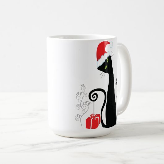 Mok met prettige kerstcadeaus (Voorkant rechts)