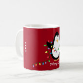 Mok met prettige kerstverlichting Penguin (Voorkant links)