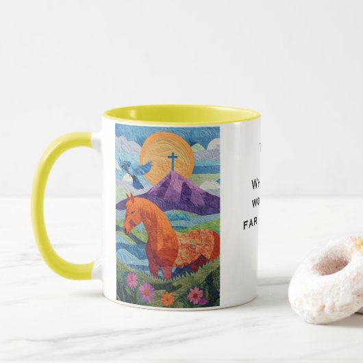 Mok met quiltontwerp 'Women of Valor' (Met donut)