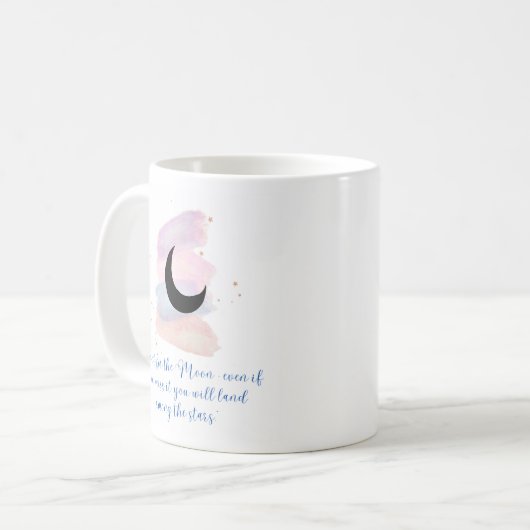 Mok met quote en pastel moon design (Voorkant links)