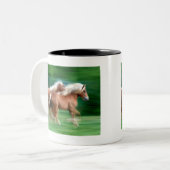 Mok met racepalominopaarden en keramische koffie (Voorkant links)