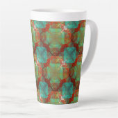 Mok met rode en groene chromatische fusietekort (Rechterhoek)