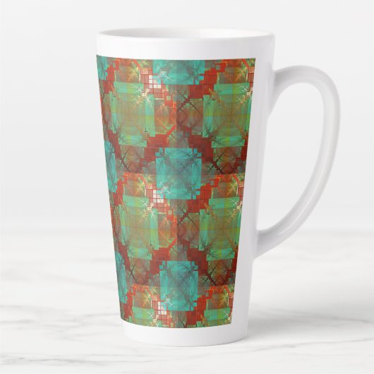 Mok met rode en groene chromatische fusietekort (Rechts)