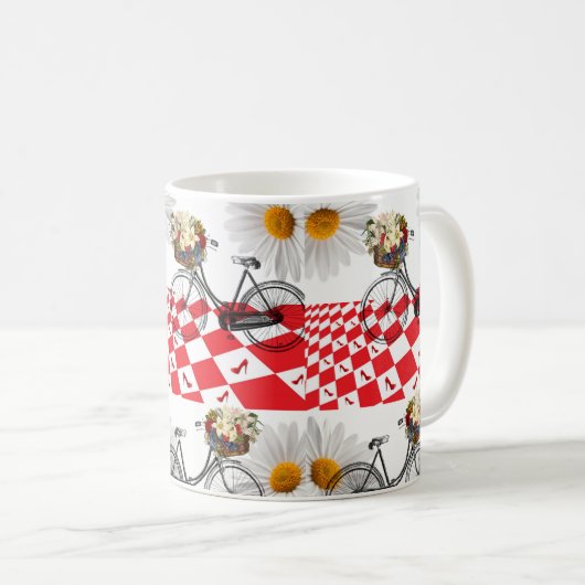  Mok met rode fiets, gecontroleerd (Voorkant rechts)