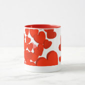 Mok met rood gekleurd hart betoveren (Midden)