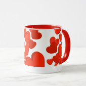 Mok met rood gekleurd hart betoveren (Voorkant rechts)