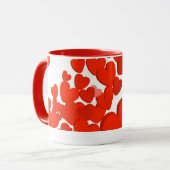 Mok met rood gekleurd hart betoveren (Voorkant links)