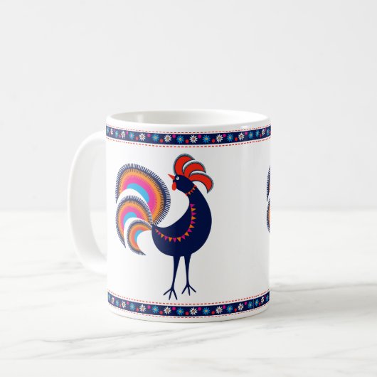 mok met rooster (Voorkant links)