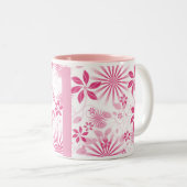 Mok met roze Floral Coffee (Voorkant rechts)