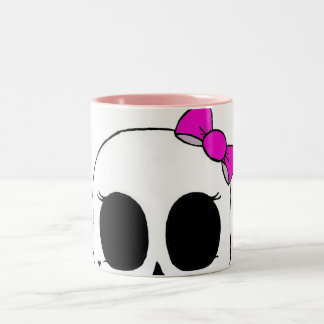 Mok met roze skelet