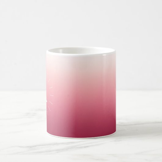 Mok met roze verloop en initialen (Center)